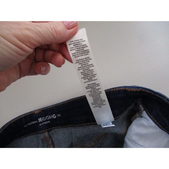 Chicos The Platinum Jegging Jeans Size 0.5 Small 6 Gold Coated Dark Wash 32x27 - Picture 13 of 14